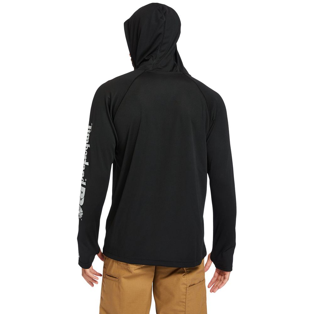 Timberland Mens Sweatshirts PRO® Wicking Good Hoodie - Black - India ME0428591